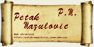 Petak Mazulović vizit kartica